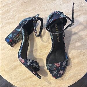 Madden Girl Black Floral Women's Heels